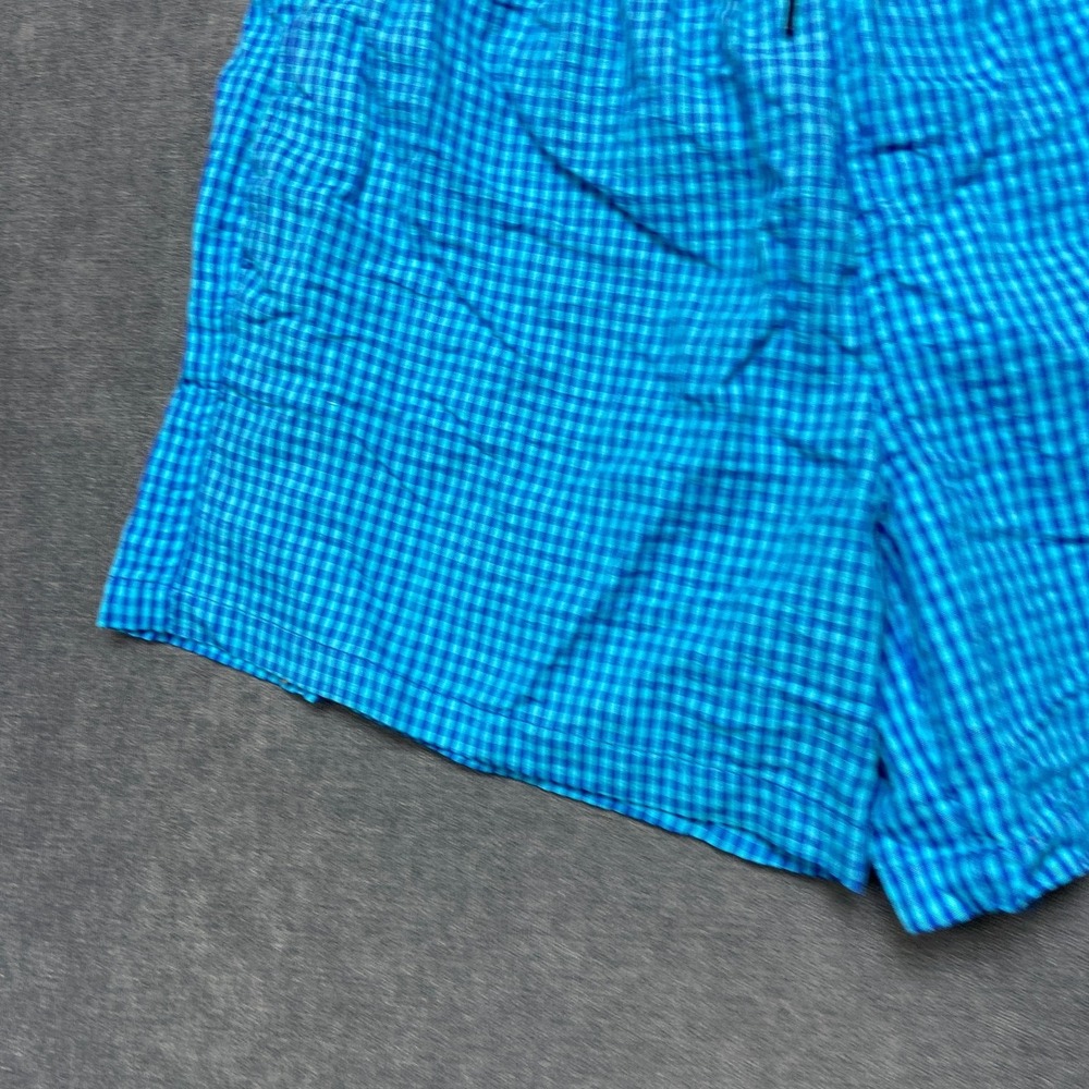Piombo Swim Shorts Mens XL Black Blue Plaid Mesh Lined Drawstring Waist Beach - Picture 2 of 16
